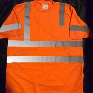 Men's Bright Orange Safety Tee